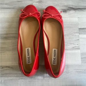 Steve Madden Patent Red Kitten Heels